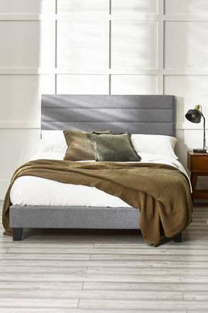 Julian Bowen Merida Upholstered Bed in Grey | Size: Single