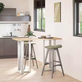 Berkfield Home Bar Table Legs T-Shaped&not;2 pcs White 40x35x(100-101) cm Steel
