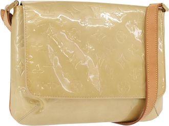 Louis Vuitton Thompson Street Monogram Vernis Beige Patent_Leather Handbag (Pre-Owned)