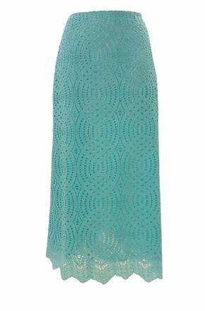 Milva Mi. Womens Textured Skirt In Turquoise