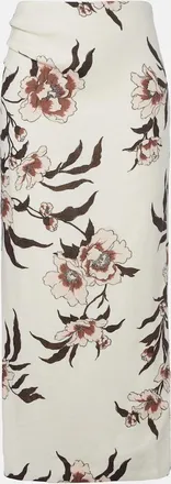 Sir. Floral linen maxi skirt