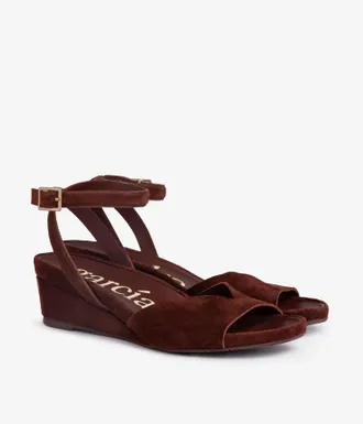 Pedro Garcia Slingback sandal in burgundy suede| Wamika | Spring Summer 26 | PEDRO GARCIA