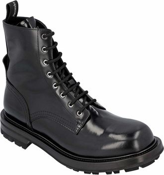 Alexander McQueen Alexander Mcqueen Mens Leather Combat Boot, Never Worn (Authentic Pre-Loved)
