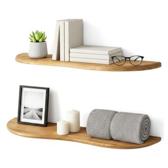 Dmora Dmora - Estanter&iacute;a Alnila, Estante, Estante De Pared, Estanter&iacute;as Multiusos, 100x25h3 Cm, Roble, Con Embalaje Reforzado