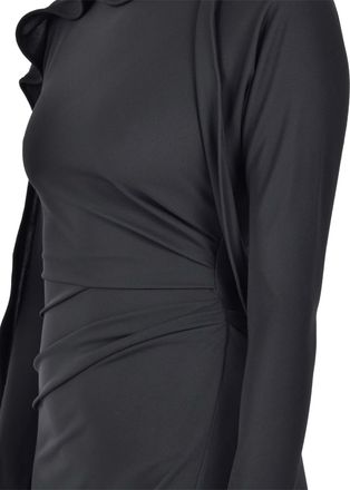 Victoria Beckham Womens Long Viscose Dress Black