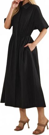 Tr&egrave;s Bien Poplin Maxi Dress In Black