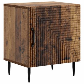 vidaXL Armario De Noche Madera Envejecida 43 X 34,5 X 50 Cm Vidaxl