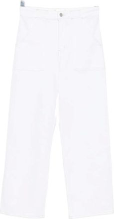 Frame Denim The Modern Pocket Wide jeans met wijde pijpen - Wit