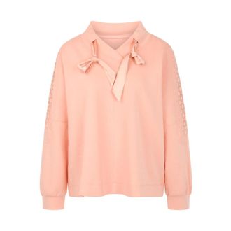 Marc Cain Oversized Sweatshirt - Dames - Sweatshirts & Hoodies - Oranje - Maat: S Katoen