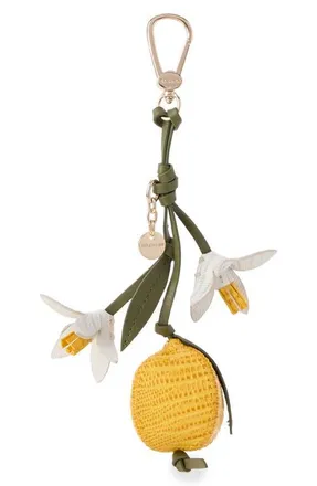 Brahmin Lemon Leather Bag Charm at Nordstrom