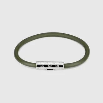 Gucci Bracelet With GG Detail Leather
