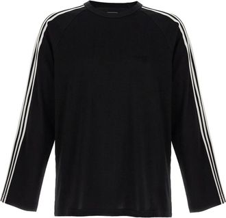 Yohji Yamamoto Long Sleeve Tee 3-Stripes - Heren - Longsleeves - Zwart - XS - Wol - Tops