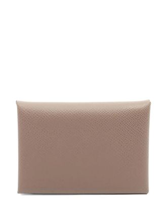 Hermès 2024 Calviduo etoupe coin purse - Neutrals
