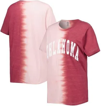 Gameday Couture Womens Gameday Couture Crimson Oklahoma Sooners Find Your Groove Split-Dye T-Shirt at Nordstrom, Size Small