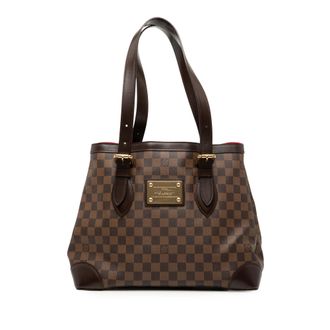 Louis Vuitton Pre-owned Womens Damier Ebene Hampstead Mm - Dark Brown Textile - One Size