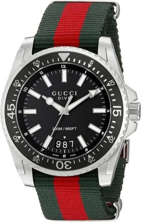 Gucci Ya 136206 Duikhorloge - Heren - Horloges - Veelkleurig - ONE Size - Nylon - Accessoires