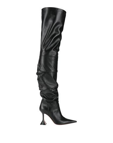 ミドルブーツ AMINA MUADDI Women Boots 12S357186HEI CROSTABLAC Black Leather boots AMINA MUADDI Black size 39 EU in Leather