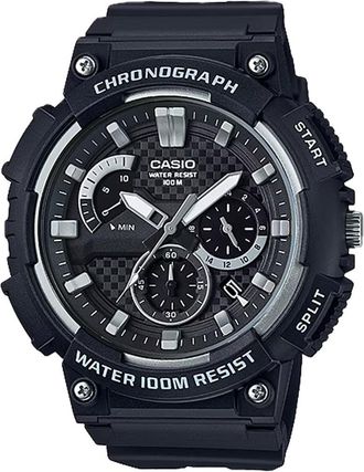 Casio Mens Chronograph Sport Watch with Black Dial - MCW-200H-1AV