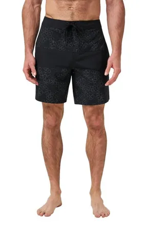 Travis Mathew Just My Type Board Shorts in Black at Nordstrom, Size 34