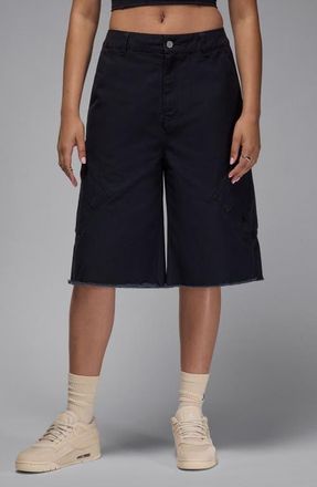Nike Jordan Flight Chicago Cotton Big Shorts in Black at Nordstrom, Size X-Large