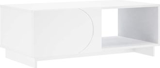 vidaXL Mesa De Centro Blanco 95 X 50,5 X 35 Cm Madera De Ingenier&iacute;a Vidaxl