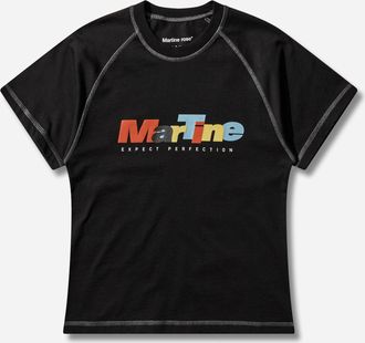 Martine Rose Raglan Shrunken T-Shirt Black