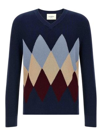 Ballantyne Argyle Pattern Sweater