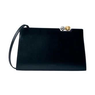 Jacquemus Clutches, female, Black, Size: ONE SIZE Le Salon Leather Shoulder Bag