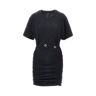 Pinko Jersey mini dress with belt Woman XS