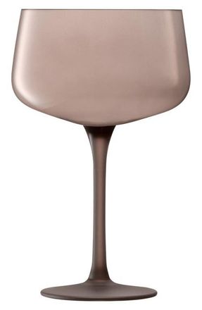 LSA Arc Contrast Set of 4 Glass Cocktail Saucers in Earth at Nordstrom