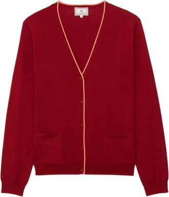 Ines De La Fressange Clotaire Cardigan - Dames - Vesten - Rood - XS - Wol - Truien & Vesten