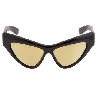 Gucci Gold Cat Eye Ladies Sunglasses GG1294S 002 57