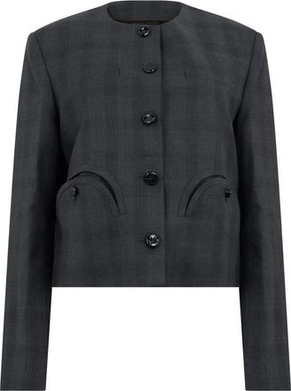 Blaz&eacute; Milano Shamo Bolero - Dames - Zomerjassen - Grijs - M - Wol - Jassen