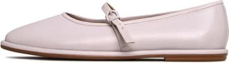 Cesare Gaspari Tijdloze elegantie Mary Jane flats - Parel - Dames - Ballerinas - Grijs - 41 EU - Leer - Schoenen