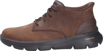 Skechers Sneakers - Heren - Veterlaarzen - Bruin - 44 EU - Leer - Schoenen