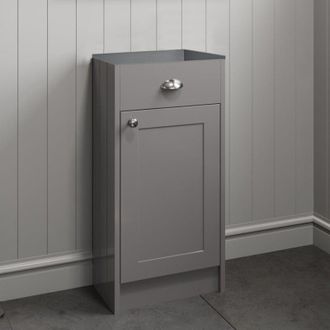 Park Lane 400mm Bathroom Vanity Unit Storage Cabinet Furniture Grey Traditional Flat Pack