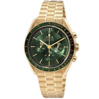 Omega Speedmaster Moonwatch Chronograph Hand Wind Chronometer Green Dial Mens Watch 310.60.42.50.10.001