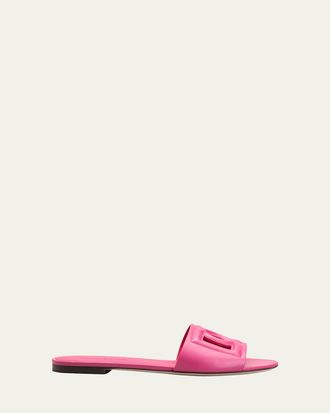 Dolce & Gabbana Cutout DG Flat Slide Sandals