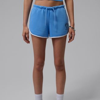 Nike Jordan Womens Jordan Brooklyn Fleece Shorts in Blue | IR8800-412