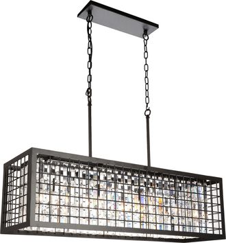 CWI Lighting Meghna 4 Light Down Chandelier With Brown Finish