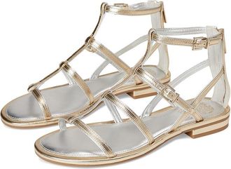 Vince Camuto Luane Gladiator Flat Sandals Womens Sandals Egyptian Gold/Lux Silver : 8.5 M, Leather/Rubber