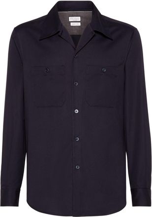 Brunello Cucinelli cotton shirt - men - Cotton - L - Blue