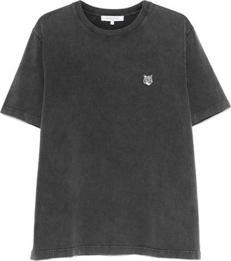 Maison Kitsun&eacute; Faded-effect Fox Head T-shirt