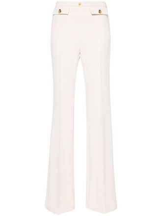 Elisabetta Franchi Pantaloni svasati con placca logo - Toni neutri