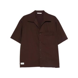 Entire studios Shirts, female, Brown, Size: S Short Sleeve Button Shirt