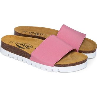 Plakton Solid Slide Sandal in Pink Elastic at Nordstrom Rack, Size 11Us / 42Eu