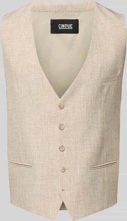 Cinque Regular Fit Anzugweste mit Viskose-Anteil Modell VITRA in Beige, Gr&ouml;&szlig;e 102