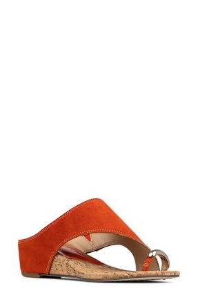 Donald J Pliner Vesna Toe Loop Wedge Sandal in Persimmon at Nordstrom, Size 9.5