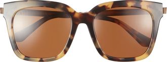 DIFF Eyewear Bella 54mm Polarized Square Sunglasses in Brown at Nordstrom