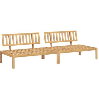 vidaXL Sof&aacute;s Centrales Palets De Jard&iacute;n 2 Uds Madera Maciza De Acacia Vidaxl